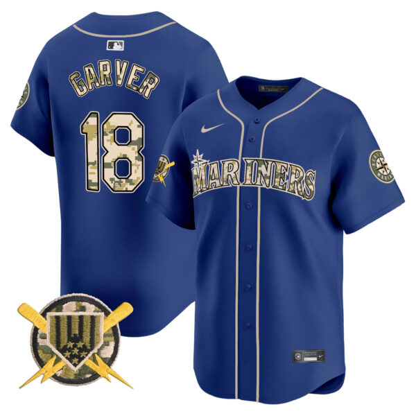 Men's Seattle Mariners Armed Forces Day Vapor Premier Limited Jersey - All Stitched - Image 27