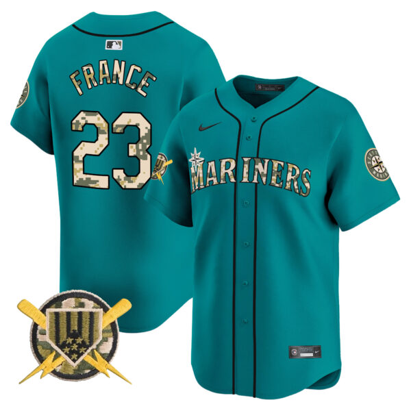 Men's Seattle Mariners Armed Forces Day Vapor Premier Limited Jersey - All Stitched - Image 32
