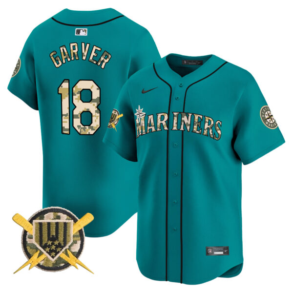Men's Seattle Mariners Armed Forces Day Vapor Premier Limited Jersey - All Stitched - Image 34