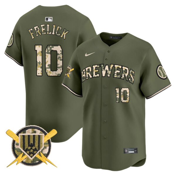 Men's Milwaukee Brewers Armed Forces Day Vapor Premier Limited Jersey - All Stitched - Image 5
