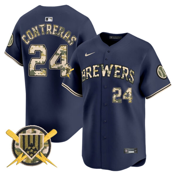 Men's Milwaukee Brewers Armed Forces Day Vapor Premier Limited Jersey - All Stitched - Image 15