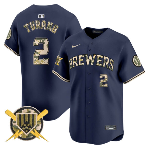 Men's Milwaukee Brewers Armed Forces Day Vapor Premier Limited Jersey - All Stitched - Image 18