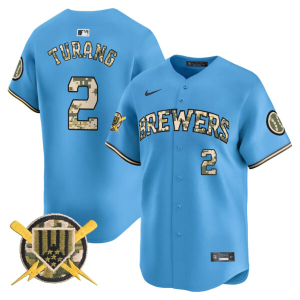 Men's Milwaukee Brewers Armed Forces Day Vapor Premier Limited Jersey - All Stitched - Image 25