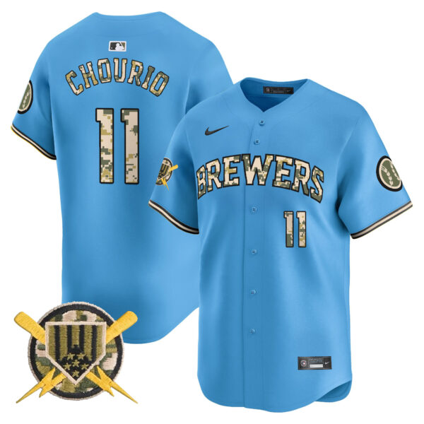 Men's Milwaukee Brewers Armed Forces Day Vapor Premier Limited Jersey - All Stitched - Image 27