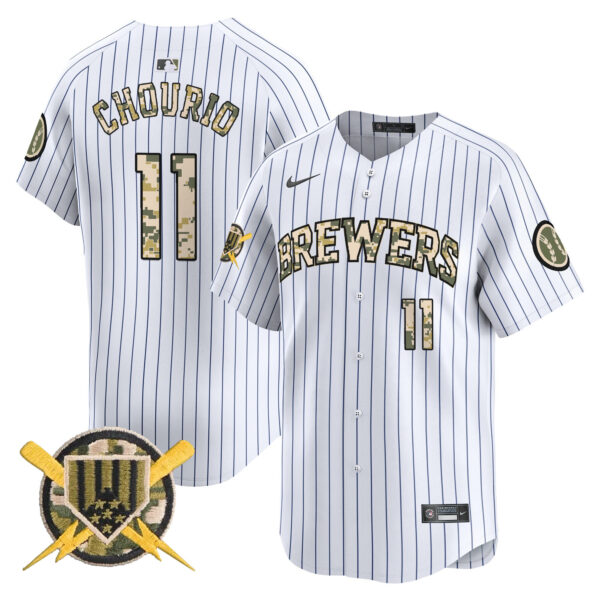 Men's Milwaukee Brewers Armed Forces Day Vapor Premier Limited Jersey - All Stitched - Image 34