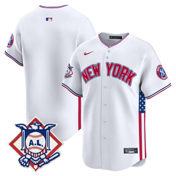 Men's New York Yankees 2024 Fourth of July Vapor Premier Limited Jersey V8 - All Stitched - Image 9