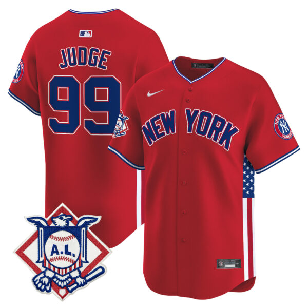 Men's New York Yankees 2024 Fourth of July Vapor Premier Limited Jersey V8 - All Stitched - Image 10