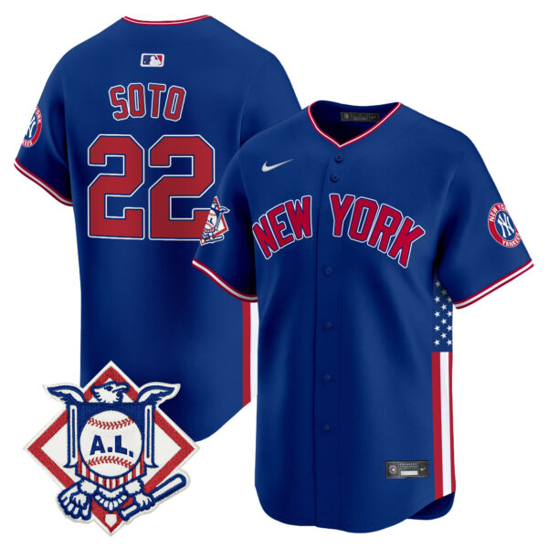 Men's New York Yankees 2024 Fourth of July Vapor Premier Limited Jersey V8 - All Stitched - Image 24