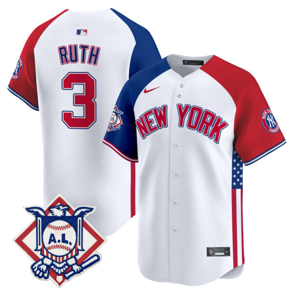 Men's New York Yankees 2024 Fourth of July Vapor Premier Limited Jersey V8 - All Stitched - Image 30