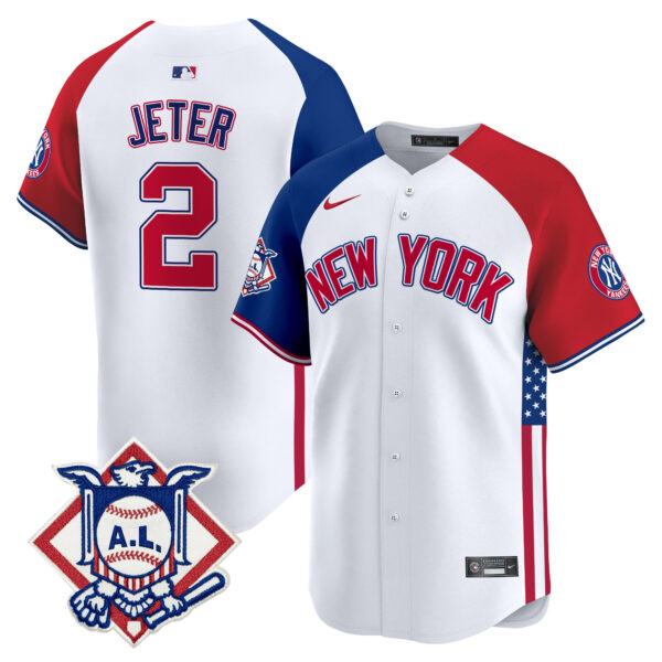 Men's New York Yankees 2024 Fourth of July Vapor Premier Limited Jersey V8 - All Stitched - Image 31