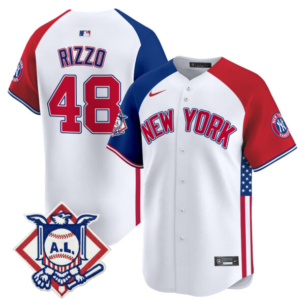Men's New York Yankees 2024 Fourth of July Vapor Premier Limited Jersey V8 - All Stitched - Image 34