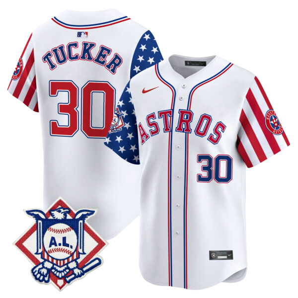 Men's Astros 2024 Fourth of July Vapor Premier Limited Jersey V2 - All Stitched - Image 6