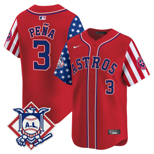 Men's Astros 2024 Fourth of July Vapor Premier Limited Jersey V2 - All Stitched - Image 10