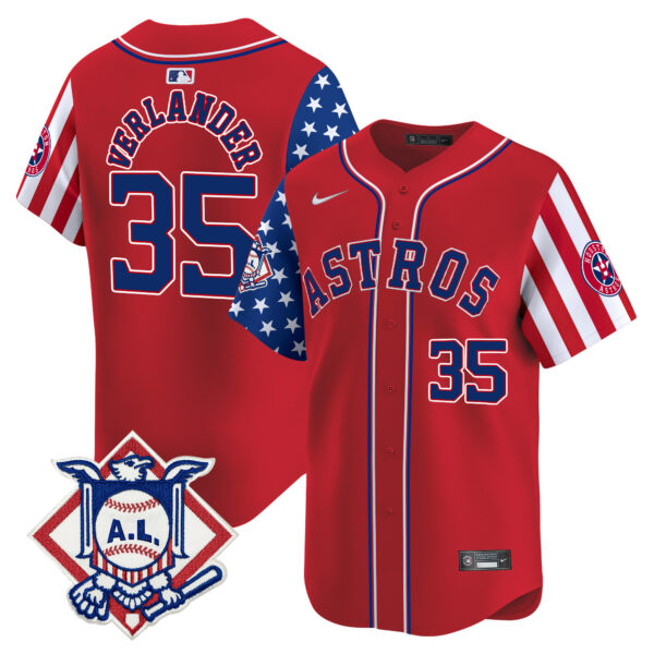 Men's Astros 2024 Fourth of July Vapor Premier Limited Jersey V2 - All Stitched - Image 13