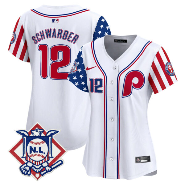 Women's Phillies 2024 Fourth of July Vapor Premier Limited Jersey V2 - All Stitched - Image 31