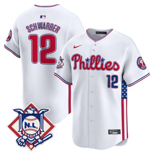 Men's Phillies 2024 Fourth of July Vapor Premier Limited Jersey V4 - All Stitched - Image 7