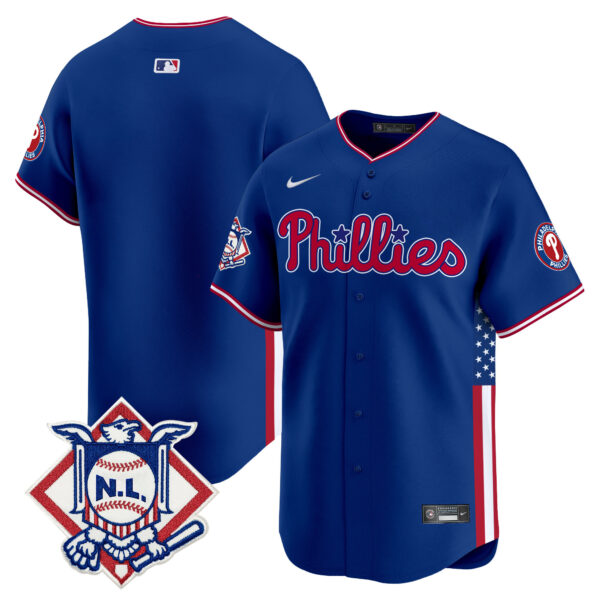Men's Phillies 2024 Fourth of July Vapor Premier Limited Jersey V4 - All Stitched - Image 24