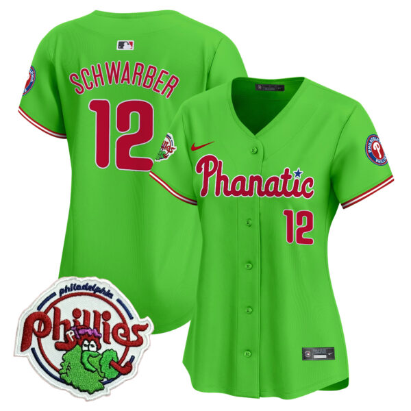 Women's Phillies Phanatic Patch Vapor Premier Limited Jersey - All Stitched - Image 7