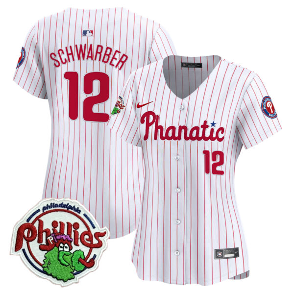 Women's Phillies Phanatic Patch Vapor Premier Limited Jersey - All Stitched - Image 25