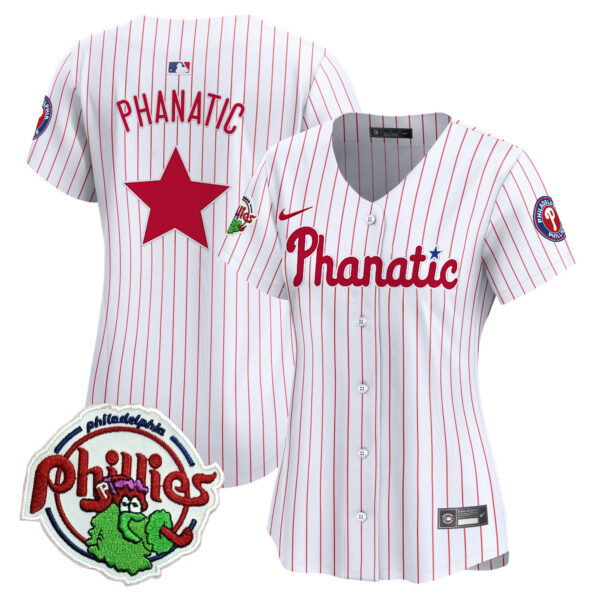 Women's Phillies Phanatic Patch Vapor Premier Limited Jersey - All Stitched - Image 26