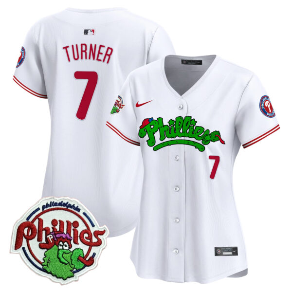 Women's Phillies Phanatic Patch Vapor Premier Limited Jersey V2 - All Stitched - Image 39