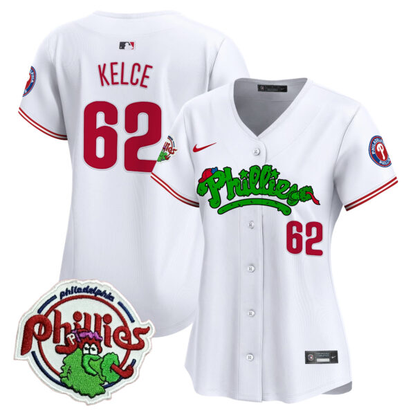 Women's Phillies Phanatic Patch Vapor Premier Limited Jersey V2 - All Stitched - Image 42