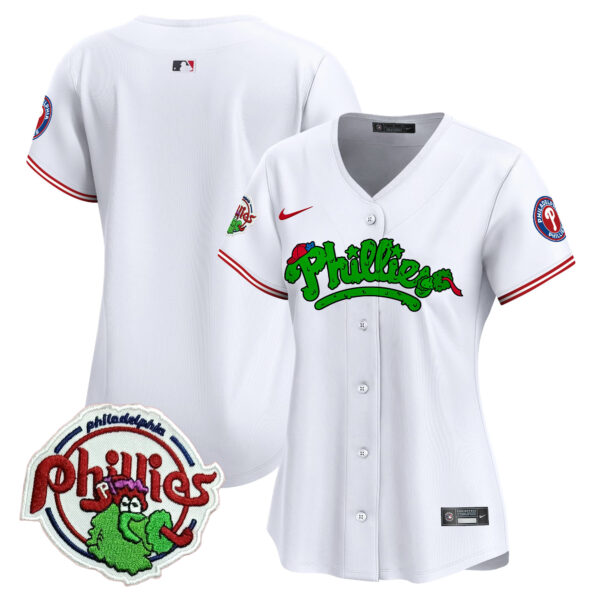 Women's Phillies Phanatic Patch Vapor Premier Limited Jersey V2 - All Stitched - Image 45