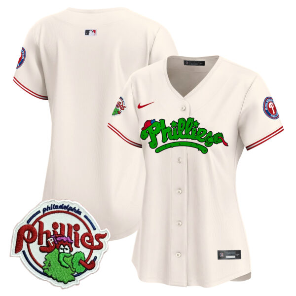 Women's Phillies Phanatic Patch Vapor Premier Limited Jersey V2 - All Stitched - Image 9
