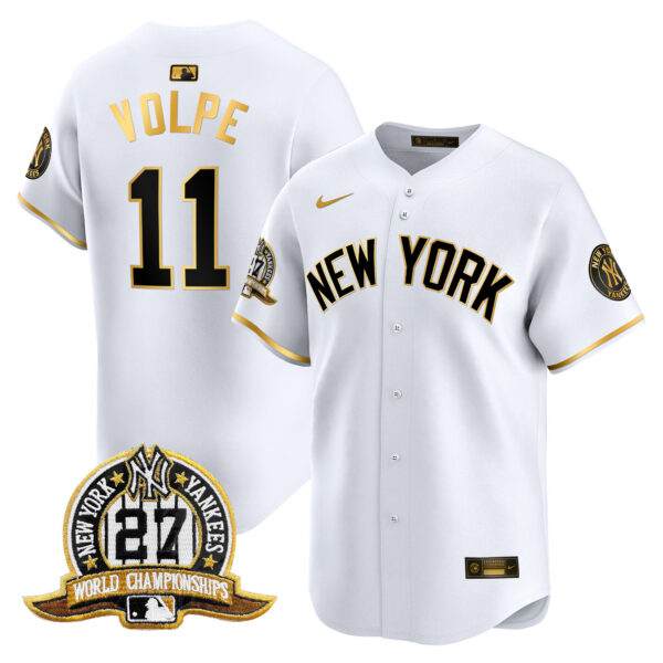 Men's New York Yankees 27 Time Champions Patch Vapor Premier Limited Jersey V2 - All Stitched - Image 10