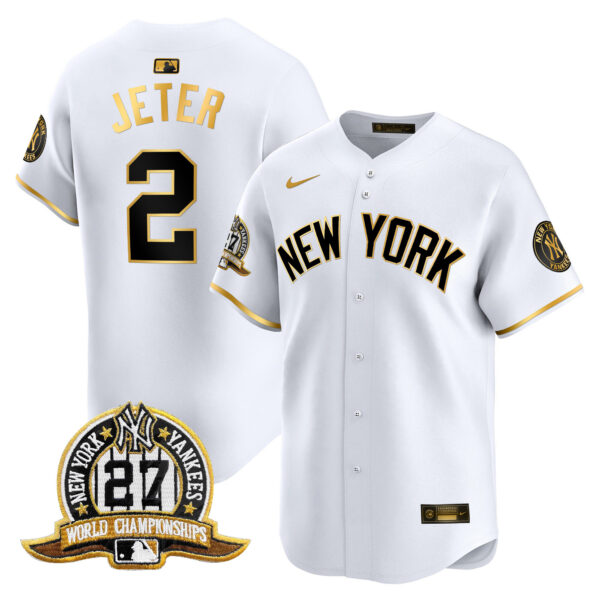 Men's New York Yankees 27 Time Champions Patch Vapor Premier Limited Jersey V2 - All Stitched - Image 12