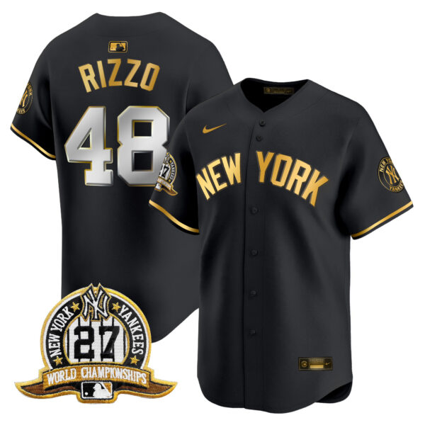 Men's New York Yankees 27 Time Champions Patch Vapor Premier Limited Jersey V2 - All Stitched - Image 7