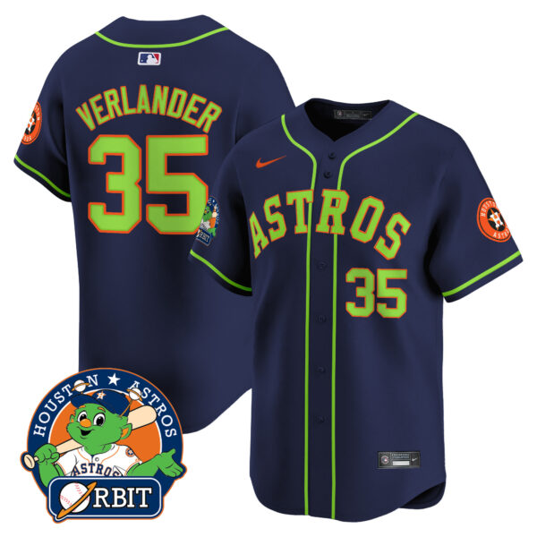 Youth's Astros Orbit Patch Vapor Premier Limited Jersey V2 - All Stitched - Image 24