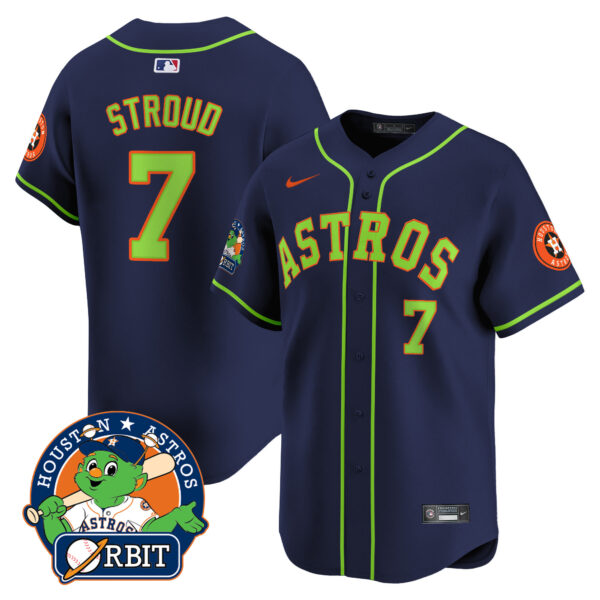 Youth's Astros Orbit Patch Vapor Premier Limited Jersey V2 - All Stitched - Image 26