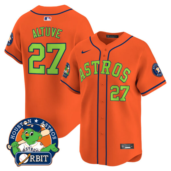 Youth's Astros Orbit Patch Vapor Premier Limited Jersey V2 - All Stitched - Image 28