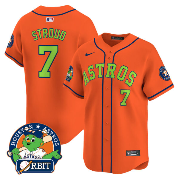 Youth's Astros Orbit Patch Vapor Premier Limited Jersey V2 - All Stitched - Image 35