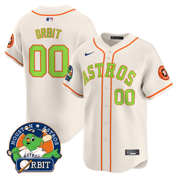 Youth's Astros Orbit Patch Vapor Premier Limited Jersey V2 - All Stitched - Image 39