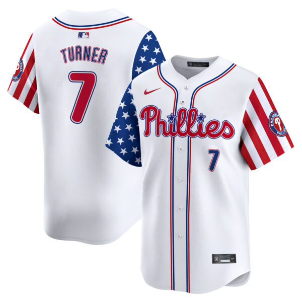 Men's Phillies 2025 Independence Day Vapor Premier Limited Jersey - All Stitched - Image 5