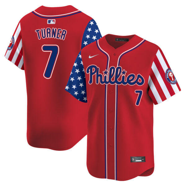 Men's Phillies 2025 Independence Day Vapor Premier Limited Jersey - All Stitched - Image 15