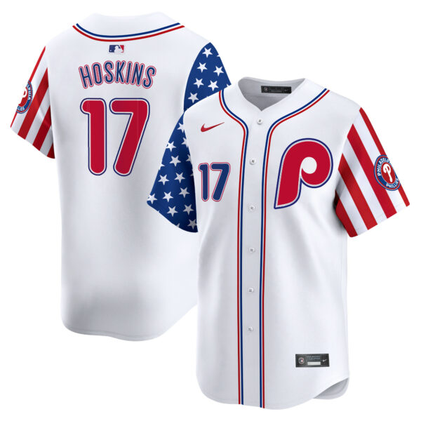 Men's Phillies 2025 Independence Day Vapor Premier Limited Jersey - All Stitched - Image 34