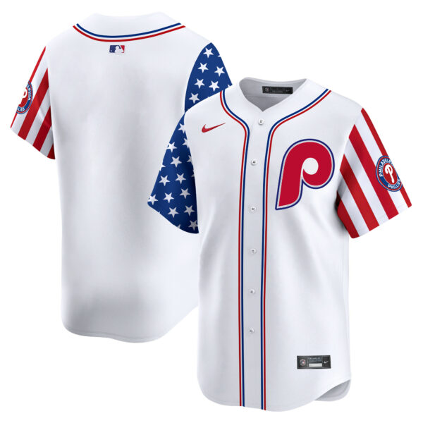 Men's Phillies 2025 Independence Day Vapor Premier Limited Jersey - All Stitched - Image 40