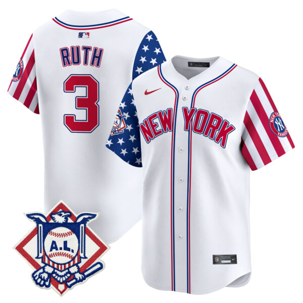 Men's New York Yankees 2024 Fourth of July Vapor Premier Limited Jersey V2 - All Stitched - Image 3