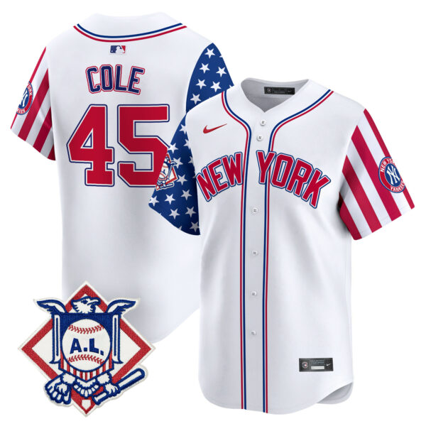 Men's New York Yankees 2024 Fourth of July Vapor Premier Limited Jersey V2 - All Stitched - Image 5