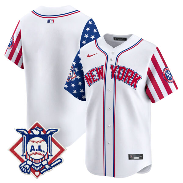 Men's New York Yankees 2024 Fourth of July Vapor Premier Limited Jersey V2 - All Stitched - Image 9