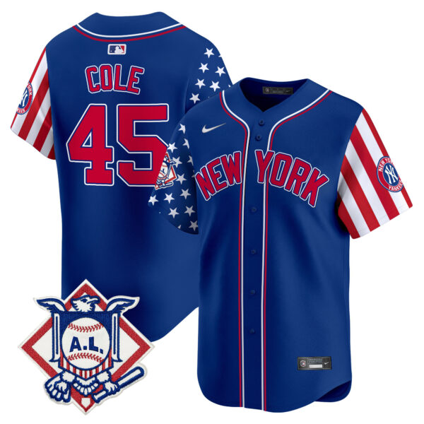 Men's New York Yankees 2024 Fourth of July Vapor Premier Limited Jersey V2 - All Stitched - Image 23