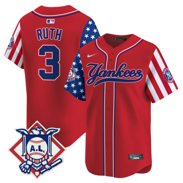 Men's New York Yankees 2024 Fourth of July Vapor Premier Limited Jersey V3 - All Stitched - Image 12