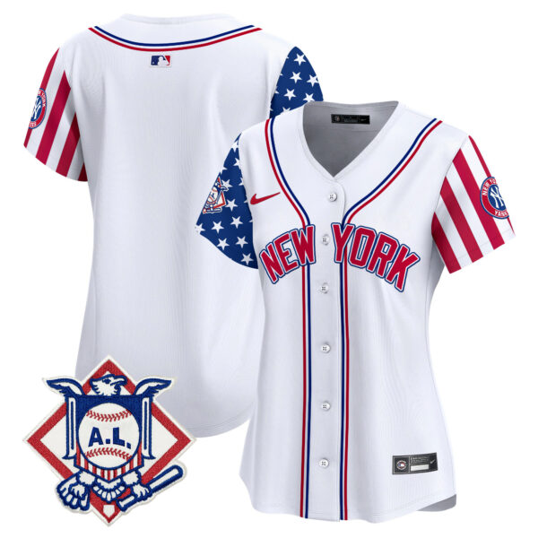 Women's New York Yankees 2024 Fourth of July Vapor Premier Limited Jersey V2 - All Stitched - Image 9