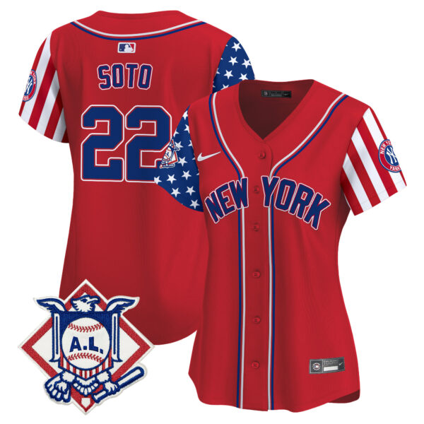 Women's New York Yankees 2024 Fourth of July Vapor Premier Limited Jersey V2 - All Stitched - Image 15