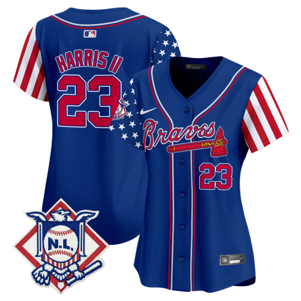 Women's Atlanta Braves 2024 Fourth of July Vapor Premier Limited Jersey V2 - All Stitched - Image 23