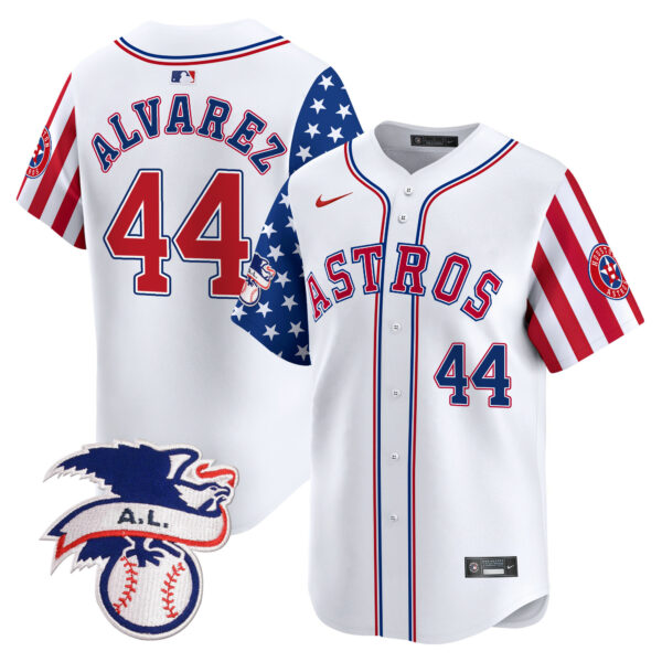 Men's Astros 2024 Fourth of July Vapor Premier Limited Jersey - All Stitched - Image 4