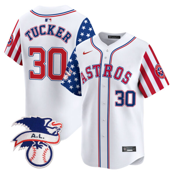 Men's Astros 2024 Fourth of July Vapor Premier Limited Jersey - All Stitched - Image 6